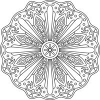 Creative mandala vector line art, coloring page book for adults