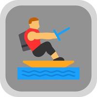 Water Skiing Vector Icon Design