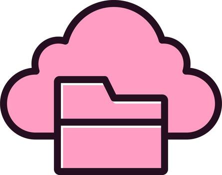 nube carpeta vector icono