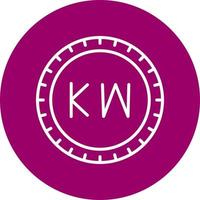 Kuwait marcar código vector icono