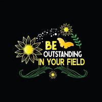 Sunflower T-shirt Design vector