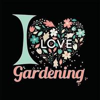 Gardening T-shirt Design vector