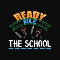 Back To School T-shirt Design vector