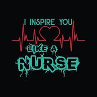 Nurse T-shirt Design vector