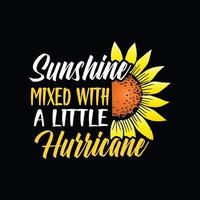 Sunflower T-shirt Design vector