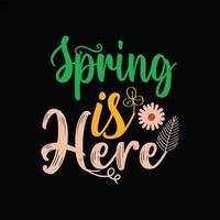 Spring T-shirt Design vector