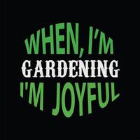 Gardening T-shirt Design vector