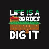 Gardening T-shirt Design vector