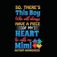 Autism T-shirt Design vector