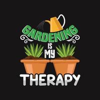 Gardening T-shirt Design vector