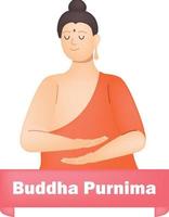 buddha purnima character vector god statue religious lord hinduism god religion buddhism lotus wesak