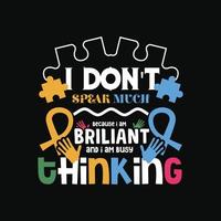 Autism T-shirt Design vector