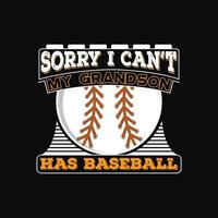 Baseball T-shirt Design vector