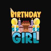 Birthday T-shirt Design vector