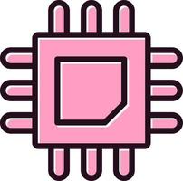 icono de vector de cpu