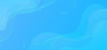 Abstract Gradient blue liquid Wave Background vector