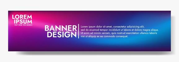 Abstract violet and blue Gradient mesh Banner Template. vector