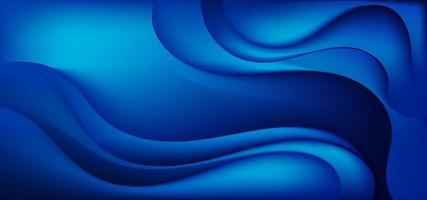 Abstract Gradient blue liquid Wave Background vector