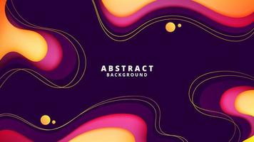 Abstract Colorful Gradient red purple yellow liquid Wave Background vector