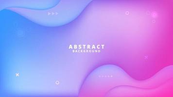 Abstract Gradient pink blue liquid Wave Background vector