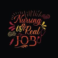 Nurse T-shirt Design vector