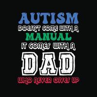 Autism T-shirt Design vector