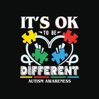 Autism T-shirt Design vector