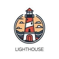 Lighthouse icon. Lighthouse logo vector
