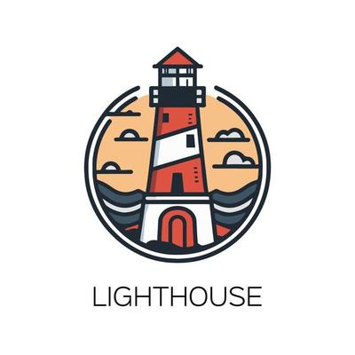 Lighthouse icon. Lighthouse logo