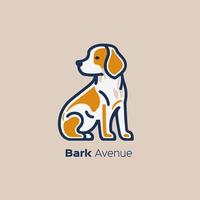 Beagle dog logo design template. Pet shop, pet care, vector illustration