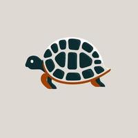 Tortuga icono en plano estilo. vector ilustración en gris antecedentes.