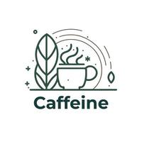 Coffee logo design template. Line art style vector illustration.