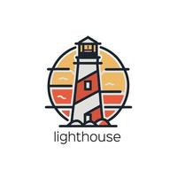 Lighthouse logo. Lighthouse icon. Lighthouse logotype. vector