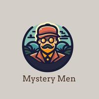 retro hipster hombre vector logo diseño modelo. hipster hombre ilustración