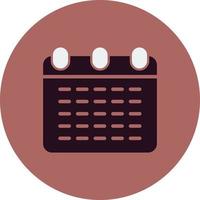 Monthly Calendar Vector Icon