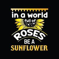 Sunflower T-shirt Design vector