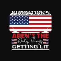 4th July T-shirt Design vector