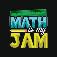 matemáticas camiseta diseño vector