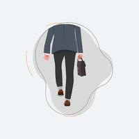 Businessman walking design vector illustration
