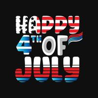 4th July T-shirt Design vector