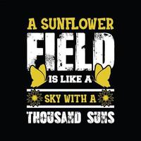 Sunflower T-shirt Design vector