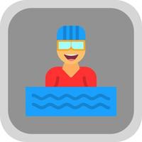 Swimmer Vector Icon Design