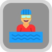 Swimmer Vector Icon Design