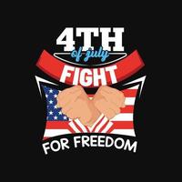 4th July T-shirt Design vector