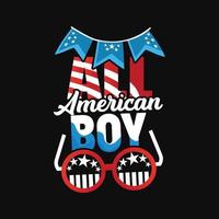 4th July T-shirt Design vector