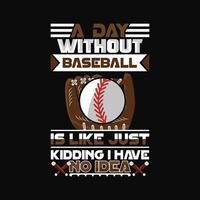 Baseball T-shirt Design vector