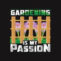 Gardening T-shirt Design vector