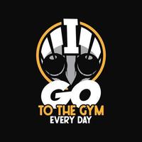 Gym T-shirt Design vector