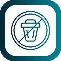 No Littering Vector Icon Design