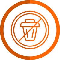 diseño de icono de vector de no tirar basura